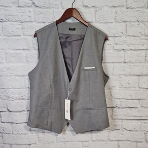 Gray Suit Vest with Modern Slim Fit